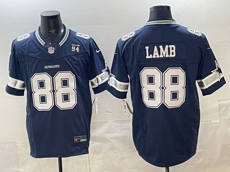 Men 2026 Dallas Cowboys #88 Lamb Blue 3th generations Nike Limited NFL Jersey style 02